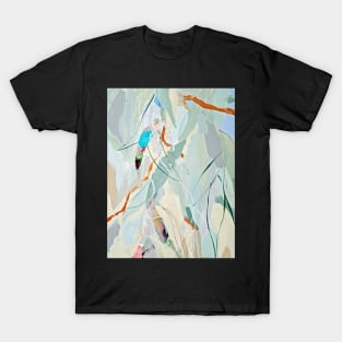 Textured Leaves in Mixed Media by Leah Gay T-Shirt